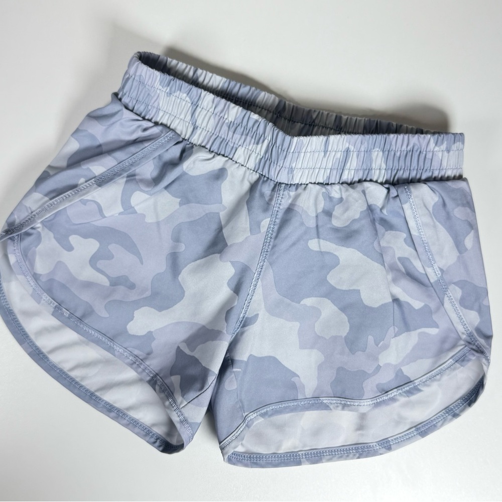 All in Motion Blue and Gray Running Shorts Lightweight Elastic Waistband